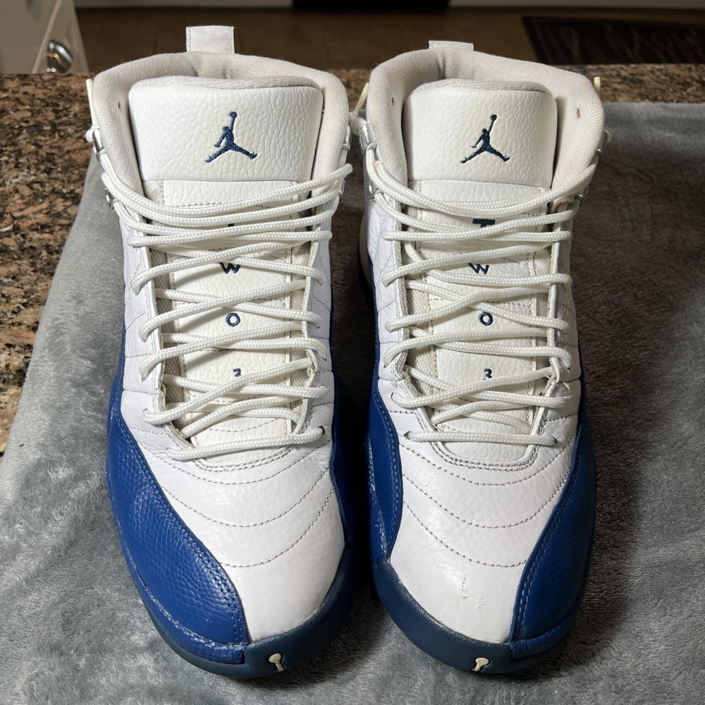 Nike‎ Air Jordan 12 Retro French Blue White Men's Size 10 Basketball Sneakers - Picture 6 of 10